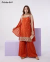 K 1168 By Naisha Chinon Embroidery Plazzo Suits